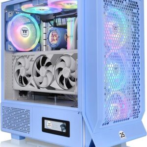 Thermaltake Ceres 330 TG ARGB - Mid tower - E-ATX - Seitenteil mit Fenster (gehärtetes Glas) - keine Spannungsversorgung (PS/2) - Hydrangea Blue - USB/Audio