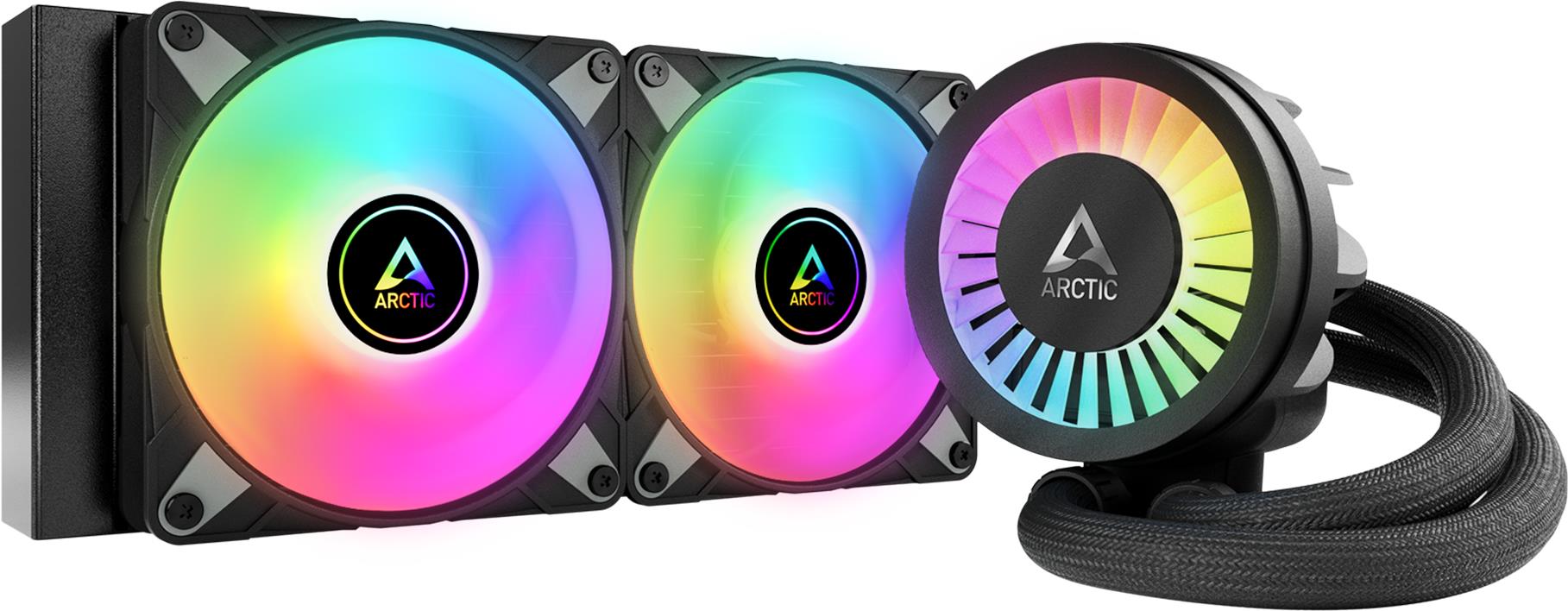 ARCTIC Liquid Freezer III 240 A-RGB - Prozessor-Flüssigkeitskühlsystem - Kühlergröße: 240 mm - (für: AM5, AM4, LGA1700, LGA1851) - Kupfer - 120 mm - Schwarz (ACFRE00142A)