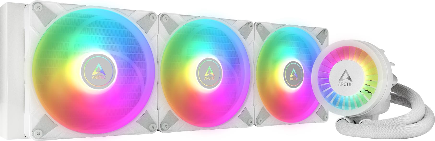 ARCTIC Liquid Freezer III 420 A-RGB - Prozessor-Flüssigkeitskühlsystem - Kühlergröße: 420 mm - (für: LGA1700, AM5, AM4) - 140 mm - weiß (ACFRE00153A)