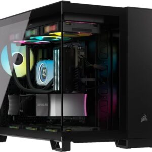 CORSAIR 2500X - Mid tower - micro ATX - Seitenteil mit Fenster (gehärtetes Glas) - keine Spannungsversorgung (ATX) - Schwarz - USB/Audio (CC-9011265-WW)