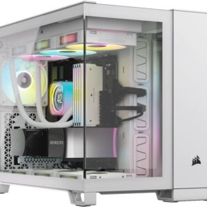 CORSAIR 2500X - Mid tower - micro ATX - Seitenteil mit Fenster (gehärtetes Glas) - keine Spannungsversorgung (ATX) - weiß - USB/Audio (CC-9011266-WW)