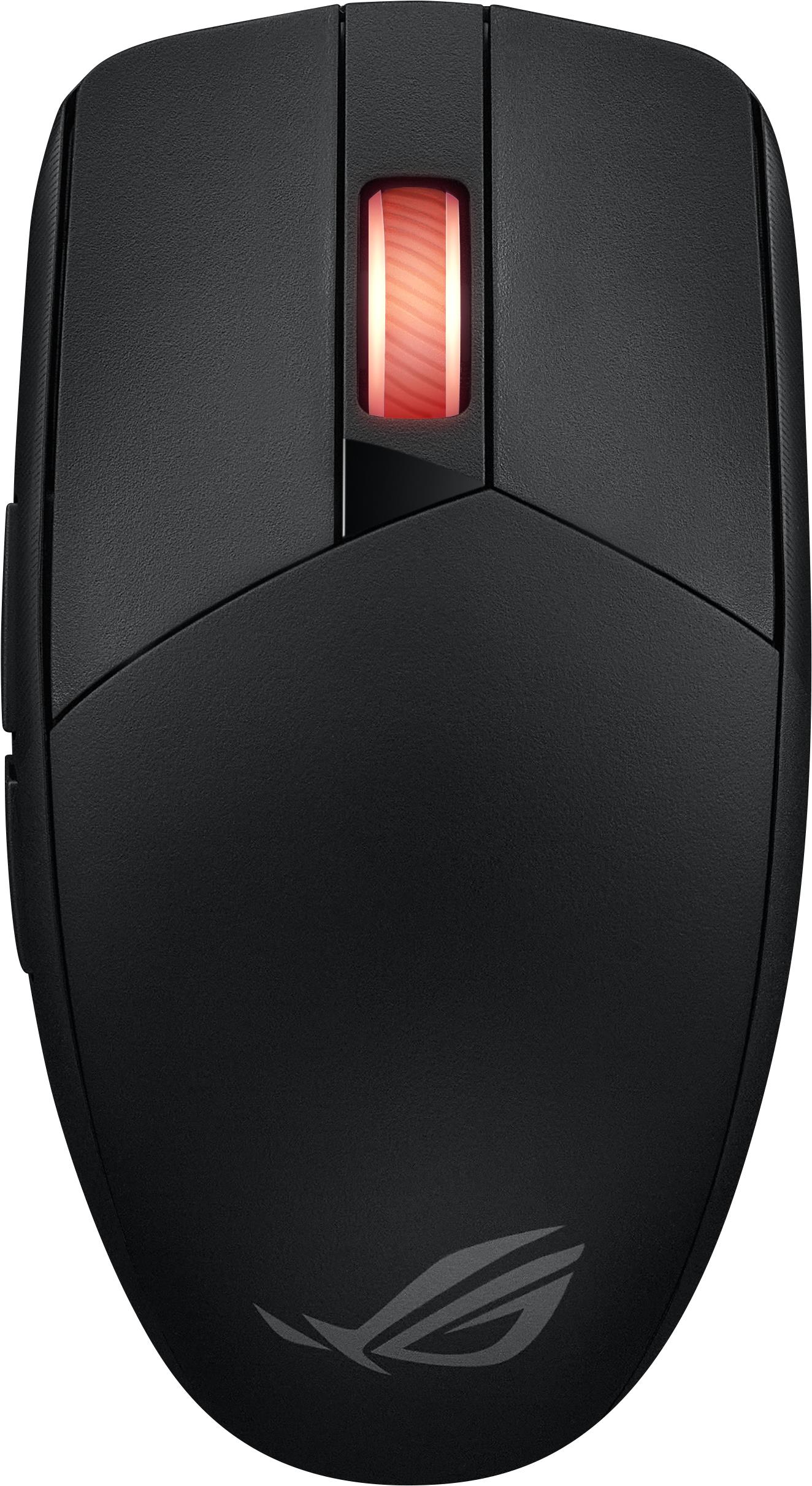 ASUS ROG Strix Impact III - Maus - optisch - 7 Tasten - kabelgebunden, kabellos - USB, Bluetooth 5,1, 2,4 GHz - USB ROG Omni Funkempfänger - Schwarz (90MP03D0-BMUA00)