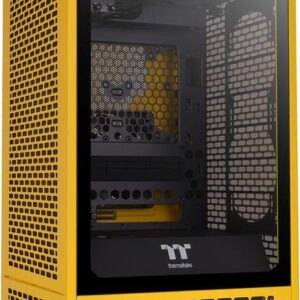 Thermaltake The Tower 200 - MT - Mini-ITX - Seitenteil mit Fenster (gehärtetes Glas) - keine Spannungsversorgung (PS/2) - bumblebee - USB/Audio