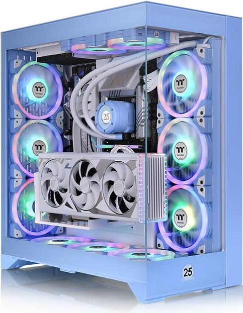 Thermaltake CTE E600 MX - Mid tower - E-ATX - Seitenteil mit Fenster (gehärtetes Glas) - keine Spannungsversorgung (PS/2) - Hydrangea Blue - USB/Audio