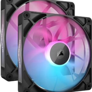 CORSAIR iCUE Link RX140 RGB Twin Starter Kit - Gehäuselüfter - 140 mm - Schwarz (Packung mit 3) (CO-9051020-WW)