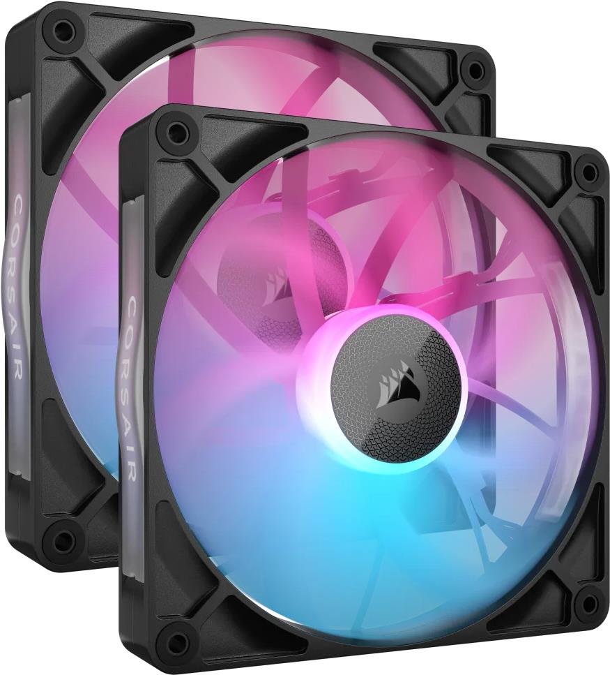 CORSAIR iCUE Link RX140 RGB Twin Starter Kit - Gehäuselüfter - 140 mm - Schwarz (Packung mit 3) (CO-9051020-WW)