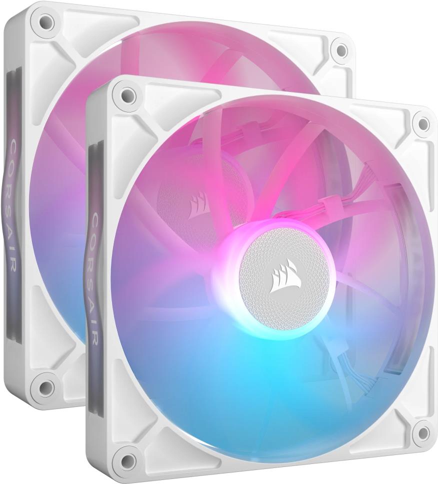 CORSAIR iCUE Link RX140 RGB Twin Starter Kit - Gehäuselüfter - 140 mm - weiß (Packung mit 2) (CO-9051024-WW)