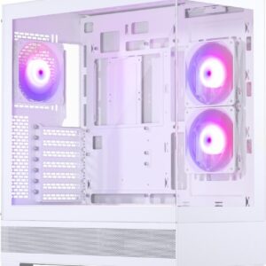 Phanteks XT View - Tower - E-ATX - Seitenteil mit Fenster (gehärtetes Glas) - keine Spannungsversorgung (ATX) - Mattes Weiß - USB/Audio (PH-XT523V1_DWT01)