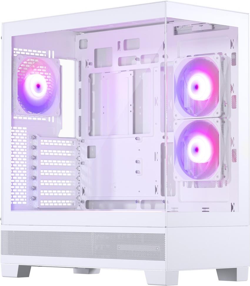 Phanteks XT View - Tower - E-ATX - Seitenteil mit Fenster (gehärtetes Glas) - keine Spannungsversorgung (ATX) - Mattes Weiß - USB/Audio (PH-XT523V1_DWT01)