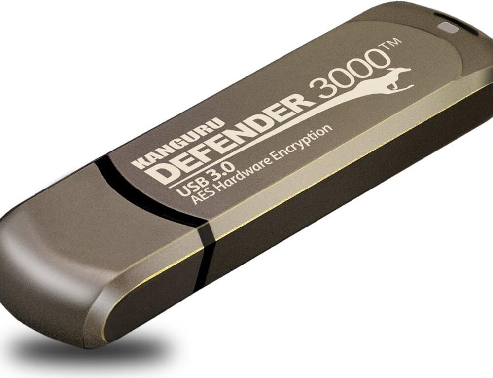 Kanguru Encrypted Defender 3000 - USB-Flash-Laufwerk - verschlüsselt - 512 GB - USB 3.2 Gen 1 - FIPS 140-2 Level 3 - TAA-konform (KDF3000-512G)