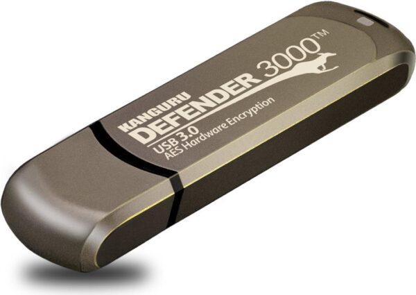 Kanguru Encrypted Defender 3000 - USB-Flash-Laufwerk - verschlüsselt - 512 GB - USB 3.2 Gen 1 - FIPS 140-2 Level 3 - TAA-konform (KDF3000-512G)