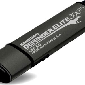 Kanguru Encrypted Defender Elite300 - USB-Flash-Laufwerk - verschlüsselt - 512 GB - USB 3.2 Gen 1 - FIPS 140-2 Level 2 - Schwarz - TAA-konform (KDFE300-512G)