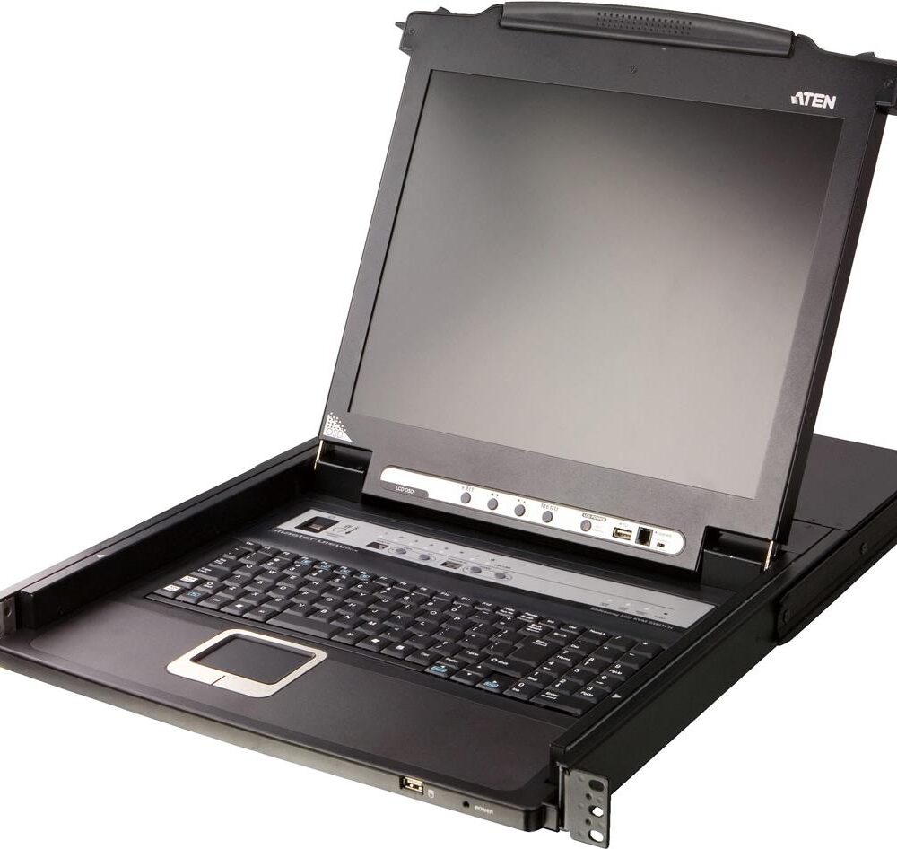 ATEN CL5708MW Tastatur/Video/Maus (KVM)-Switch Rack-Einbau Schwarz (CL5708MW D)