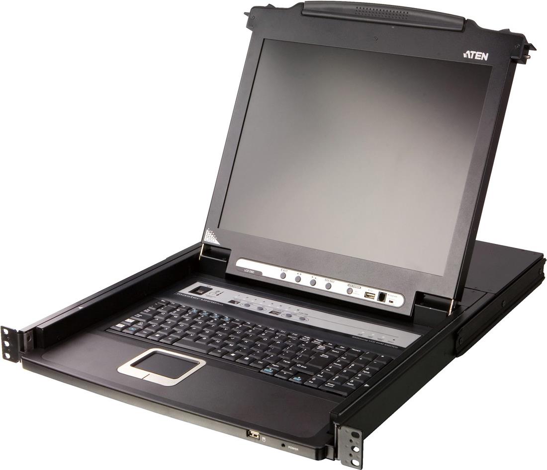 ATEN CL5708MW Tastatur/Video/Maus (KVM)-Switch Rack-Einbau Schwarz (CL5708MW D)