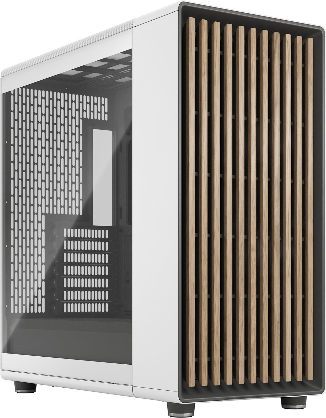 Fractal Design North XL - Tower - E-ATX - Seitenteil mit Fenster (gehärtetes Glas) - keine Spannungsversorgung (ATX) - Chalk White - USB/Audio/Mic (FD-C-NOR1X-04)