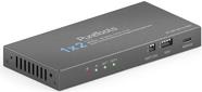 PureLink PT-SP-HD12-48G - HDMI 2.1 Splitter 1x2 8K 60Hz 4 2 0 mit Down-Scaling - Farbe:Schwarz,HDMI Standard:2.1,Kontrollanschlüsse:1 x 4-pin Dip switch (EDID),Ausgänge:2x HDMI-A,Max. Auflösung:4K@120Hz 4:4:4 12bit,Max. Bandbreite:48 Gbps,Kontrollanschlüsse:1x 2-pin DIP switch (HDCP und CEC),Eingänge:1 x HDMI,Ausgänge:1 x Audio (3,5mm),HDMI Standard:HDCP 2.3,Firmware Update:USB-C,Max. Auflösung:8K 60Hz 4:2:0 12bit / 8K 30Hz 4:4:4 12bit,Splitter:1 x 2 (PT-SP-HD12-48G)