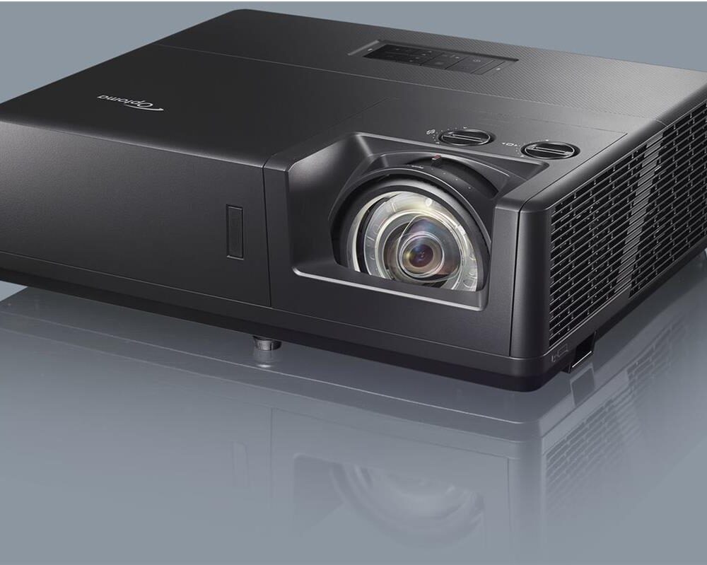 Optoma ZU607TST - DLP-Projektor - Laser - 3D - 6000 lm - WUXGA (1920 x 1200) - 16:10 - Short-Throw Fixed-Objektiv - LAN - Schwarz (E9PD7L101EZ1)
