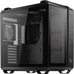 ASUS TUF Gaming GT502 Plus - Mid tower - ATX - Seitenteil mit Fenster (gehärtetes Glas) - keine Spannungsversorgung - Schwarz - USB/Audio (90DC0090-B19010)
