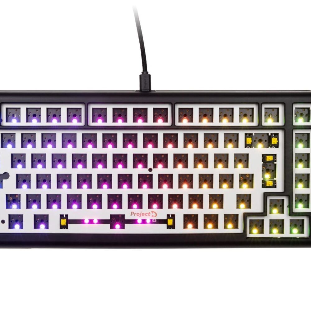 Ducky Tinker 75 Barebone Gaming-Tastatur RGB - schwarz ISO-DE - 75% Gaming-Tastatur von Ducky - Hot-Swap-fähig - Barebone-Variante ohne Switches und Keycaps - ISO-Layout - RGB-Beleuchtung - Gasket-Mounted - Gehäuse aus ABS-Kunststoff - Baseplate aus FR-4 (PKTI2383IST-ISO01)