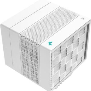 DeepCool ASSASSIN IV. Typ: Luftkühlung, Lüfterdurchmesser: 120/140 mm, Maximaler Luftstrom: 79,1 cfm, Maximum Luftdruck: 2,44 mmH2O, Lagertyp: Fluiddynamisches Lager (FDB). Breite: 147 mm, Tiefe: 144 mm, Höhe: 164 mm. Produktfarbe: Schwarz (R-ASN4-WHNNMT-G)