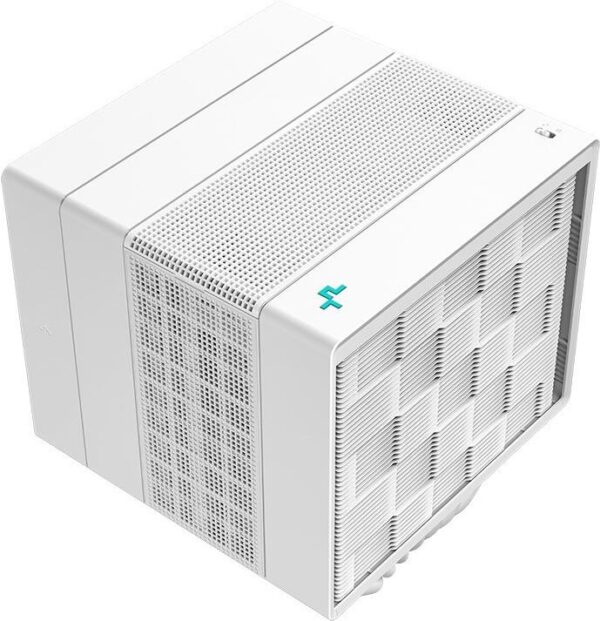 DeepCool ASSASSIN IV. Typ: Luftkühlung, Lüfterdurchmesser: 120/140 mm, Maximaler Luftstrom: 79,1 cfm, Maximum Luftdruck: 2,44 mmH2O, Lagertyp: Fluiddynamisches Lager (FDB). Breite: 147 mm, Tiefe: 144 mm, Höhe: 164 mm. Produktfarbe: Schwarz (R-ASN4-WHNNMT-G)
