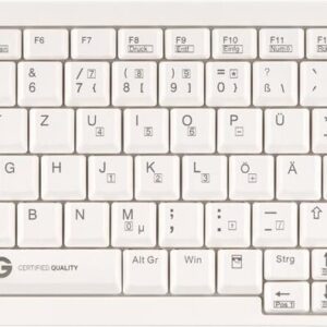 GETT Gerätetechnik CleanType Xtra Touch - Tastatur - mit Touchpad - USB - QWERTZ - Deutsch - weiß (KL30207)