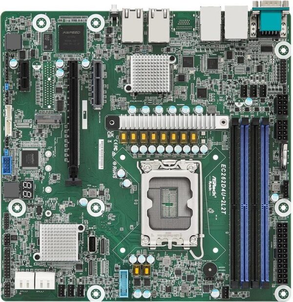 ASRock Rack EC262D4U-2L2T - Motherboard - micro ATX - LGA1700-Sockel - C262 Chipsatz - USB 3,2 Gen 1 - 2 x 10 Gigabit LAN, 2 x Gigabit LAN - Onboard-Grafik (EC262D4U-2L2T)