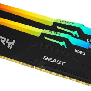 Kingston FURY Beast RGB - DDR5 - Kit - 32GB: 2 x 16GB - DIMM 288-PIN - 6000 MHz / PC5-48000 - CL30 - on-die ECC - Schwarz (KF560C30BBEAK2-32)