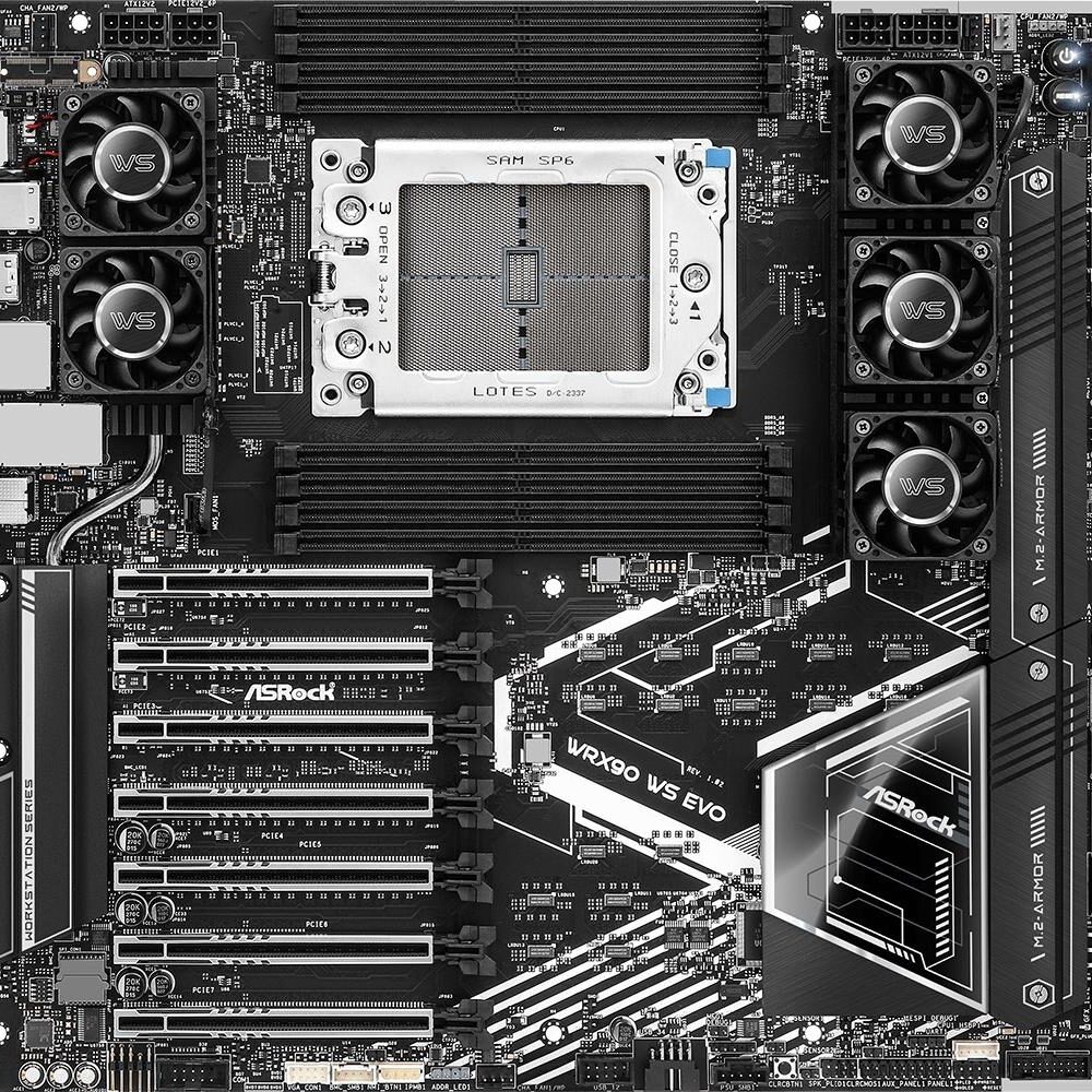Asrock WRX90 WS EVO Motherboard AMD WRX90 Socket sTR5 EEB (90-MXBMH0-A0UAYZ)