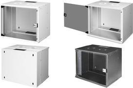 Digitus SOHO PRO Series - Schrank Netzwerkschrank - geeignet für Wandmontage - RAL 7035, Hellgrau - 9U - 48,3 cm (19") (DN-49204)
