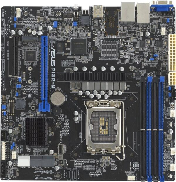 ASUS P13R-M - Motherboard - micro ATX - LGA1700-Sockel - C262 Chipsatz - USB 3,2 Gen 1, USB 3,2 Gen 2 - Gigabit LAN - Onboard-Grafik (CPU erforderlich) (90SB0C70-M0UAY0)