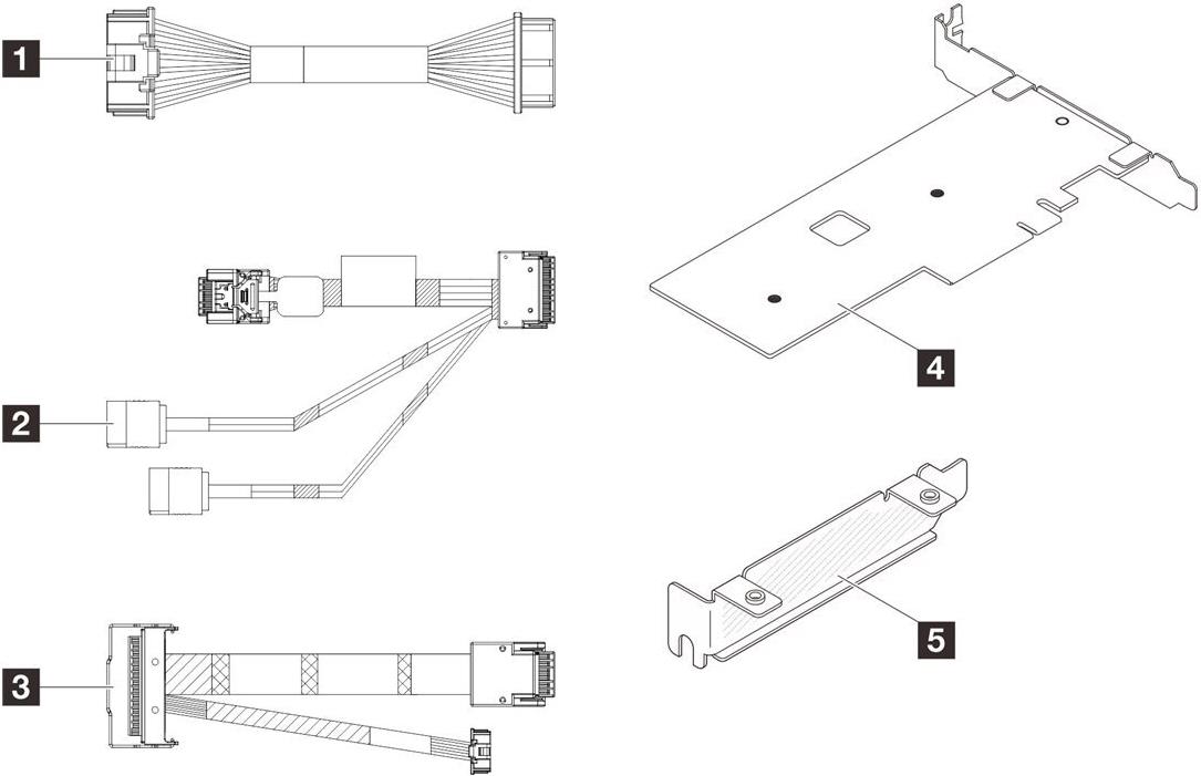 Lenovo ThinkSystem SR250 V3/ST250 V3 M.2 Cable Kit (4Z57A88898)