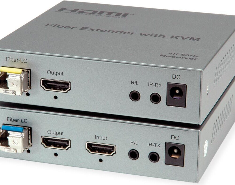 ROLINE KVM-Verlängerung via LWL USB+ HDMI 4K60 20km (14.01.3363)