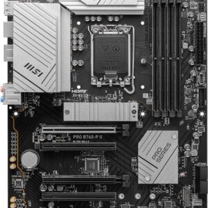 MSI PRO B760-P II - Motherboard - ATX - LGA1700-Sockel - B760 Chipsatz - USB 3,2 Gen 1, USB-C 3,2 Gen2 - 2,5 Gigabit LAN - Onboard-Grafik (CPU erforderlich) - HD Audio (8-Kanal) (7E29-002R)