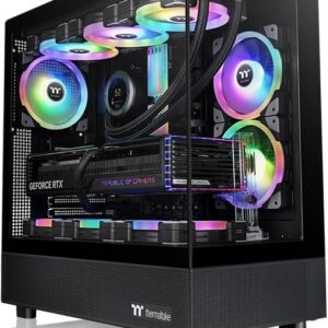 Thermaltake View 270 TG ARGB - Mid tower - E-ATX - Seitenteil mit Fenster (gehärtetes Glas) - keine Spannungsversorgung (PS/2) - Schwarz - USB/Audio (CA-1Y7-00M1WN-00)