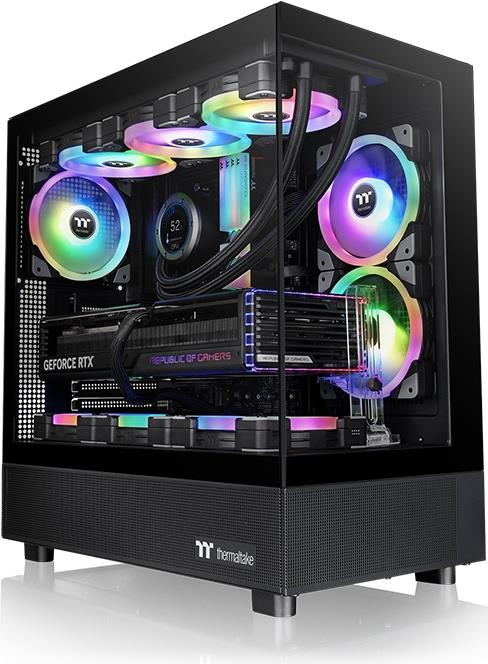 Thermaltake View 270 TG ARGB - Mid tower - E-ATX - Seitenteil mit Fenster (gehärtetes Glas) - keine Spannungsversorgung (PS/2) - Schwarz - USB/Audio (CA-1Y7-00M1WN-00)
