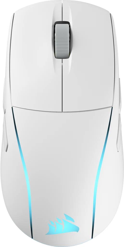 CORSAIR M75 WIRELESS - Maus - leicht, RGB - rechts- und linkshändig - optisch - 5 Tasten - kabellos - 2,4 GHz, Bluetooth - USB Slipstream Funkempfänger - weiß (CH-931D011-EU)