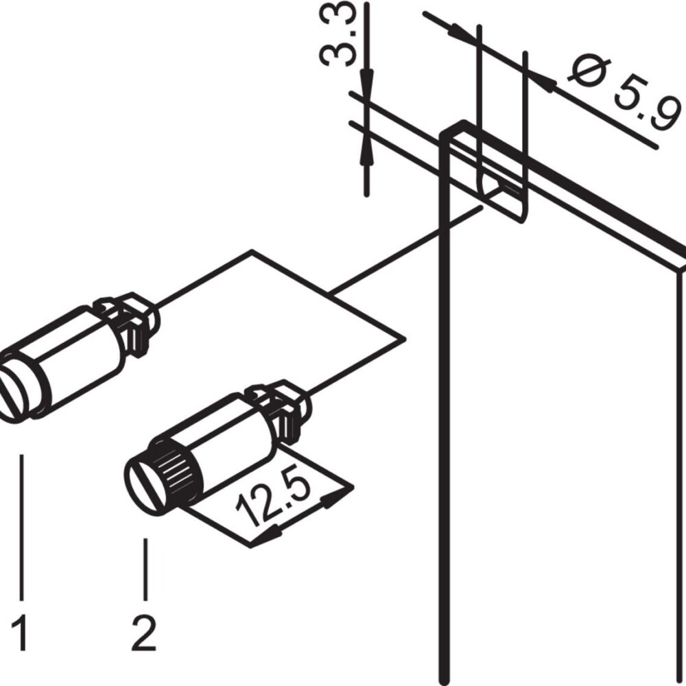 SCHROFF 1/4 TURN.FSTNR.DEF.LOCK 100PC (21101848)
