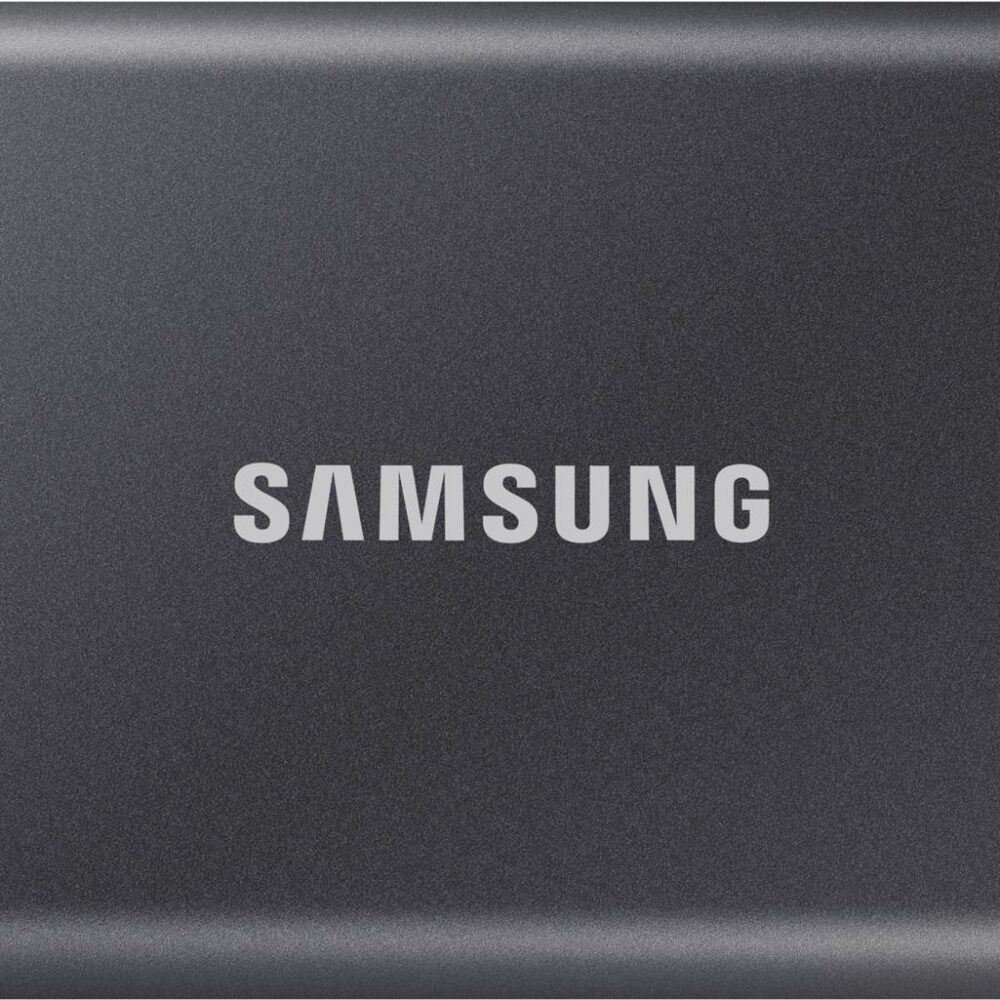 Samsung T7 MU-PC4T0T - SSD - verschlüsselt - 4TB - extern (tragbar) - USB 3,2 Gen 2 (USB-C Steckverbinder) - 256-Bit-AES - Grau (MU-PC4T0T/WW)