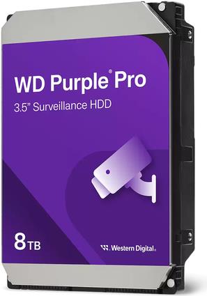 WD Purple Pro WD8002PURP - Festplatte - 8TB - Videoüberwachung, Smart Video - intern - 3,5" (8,9 cm) - SATA 6Gb/s - 7200 rpm - Puffer: 256MB (WD8002PURP)