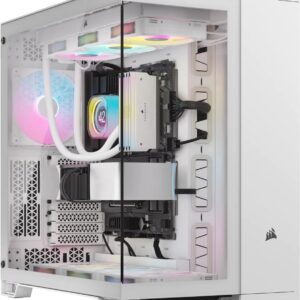 CORSAIR iCUE 6500X RGB - Mid tower - ATX - Seitenteil mit Fenster (gehärtetes Glas) - keine Spannungsversorgung (ATX) - weiß - USB/Audio (CC-9011270-WW)