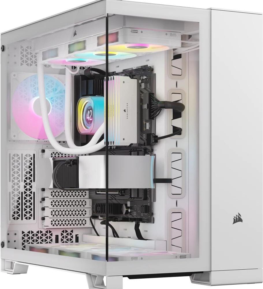 CORSAIR iCUE 6500X RGB - Mid tower - ATX - Seitenteil mit Fenster (gehärtetes Glas) - keine Spannungsversorgung (ATX) - weiß - USB/Audio (CC-9011270-WW)