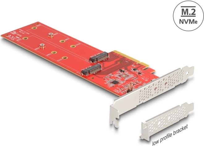 Delock - Schnittstellenadapter - M.2 - M.2 NVMe Card - Low-Profile - PCIe 4,0 x8 (90616)
