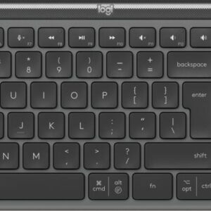 Logitech Signature Slim K950 - Tastatur - 100% full size - kabellos - Bluetooth 5,1 LE - QWERTY - US International - Graphite (920-012465)
