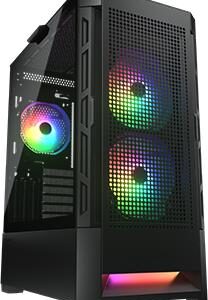 COUGAR Gaming CGR-5ZD1B-RGB - Midi Tower - PC - Schwarz - ATX - CEB - EATX - micro ATX - Mini-ITX - Metall - Multi (CGR-5ZD1B-RGB)