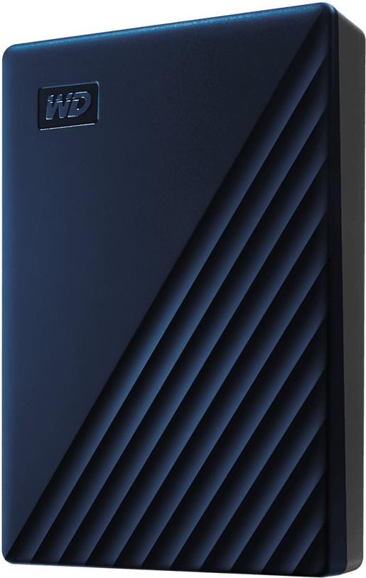 WD My Passport for Mac WDBEJA0060BBL - Festplatte - verschlüsselt - 6TB - extern (tragbar) - USB 3,2 Gen 1 (USB-C Steckverbinder) - 256-Bit-AES - Blau (WDBEJA0060BBL-WESN)