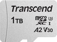 Transcend USD300S - Flash-Speicherkarte (Adapter inbegriffen) - 1TB - A2 / Video Class V30 / UHS-I U3 / Class10 - microSDXC UHS-I U3 (TS1TUSD300S-A)