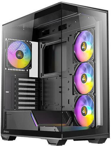 Antec Constellation Series C3 ARGB - Mid tower - ATX - Seitenteil mit Fenster (gehärtetes Glas) - keine Spannungsversorgung - Schwarz - USB/Audio (0-761345-10029-8)