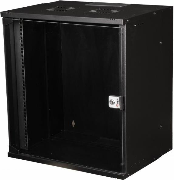 Equip Eco Mount 19' Schrank - 12HE - 540X400mm - RAL9005 Schwarz (EWM-12-5440-B)