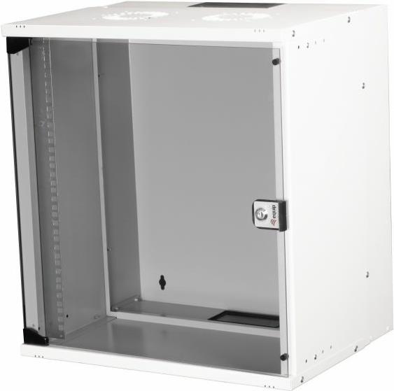 Equip Eco Mount 19' Schrank - 12HE - 540X400mm - RAL7035 Grau - Wandmontiertes Regal - 12U - Sperrschloss - 12,5 kg - Hellgrau (EWM-12-5440-G)